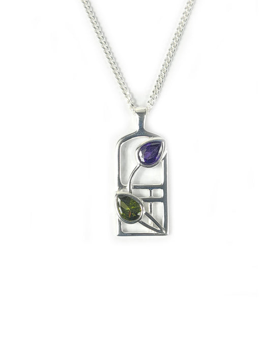 Sterling Silver Mackintosh Dern Necklace - Cairn Jewellery