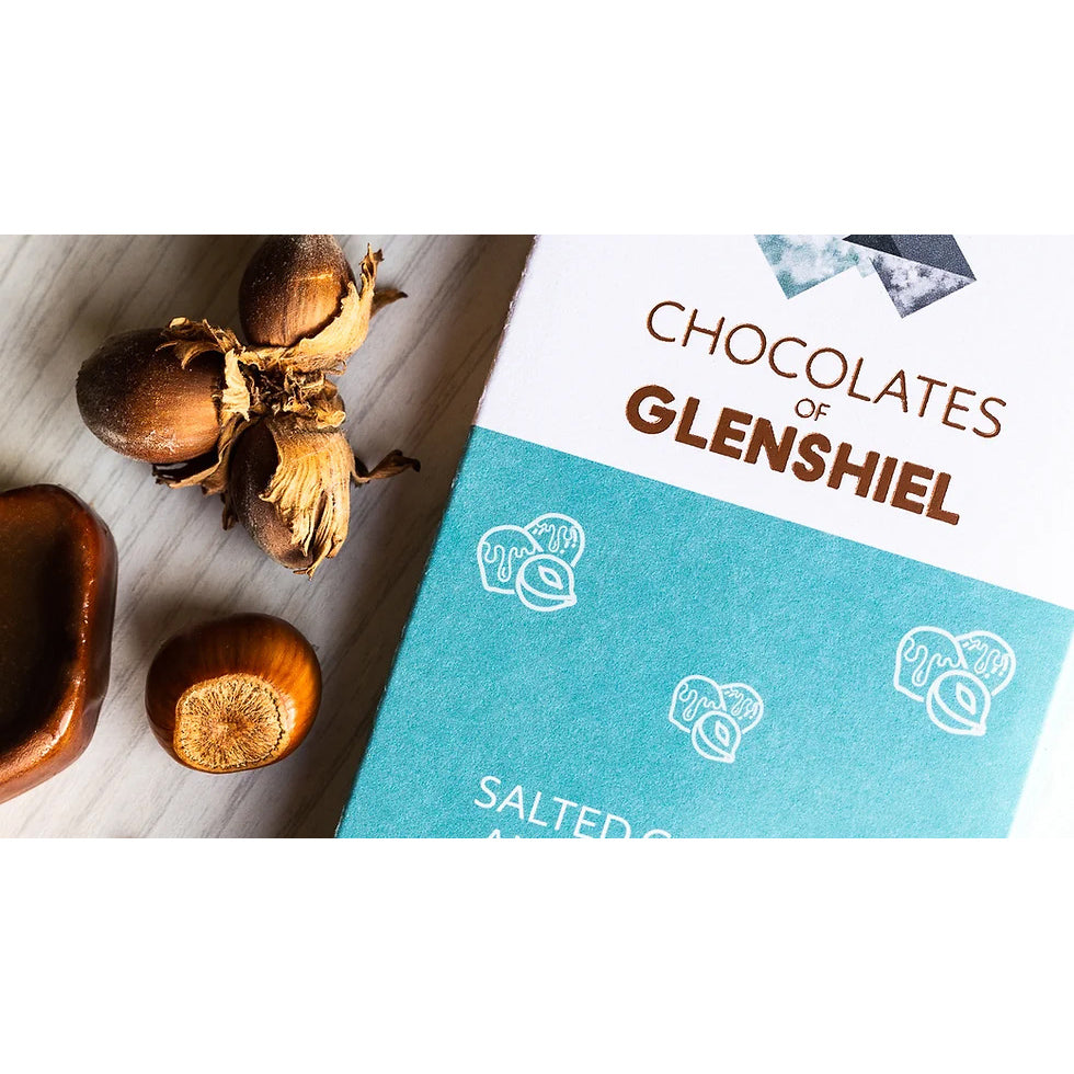 Chocolates of Glenshiel Salted Caramel & Hazelnut Chocolate Bar