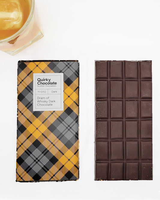 Quirky Dark Chocolate Bar with Malt Whisky