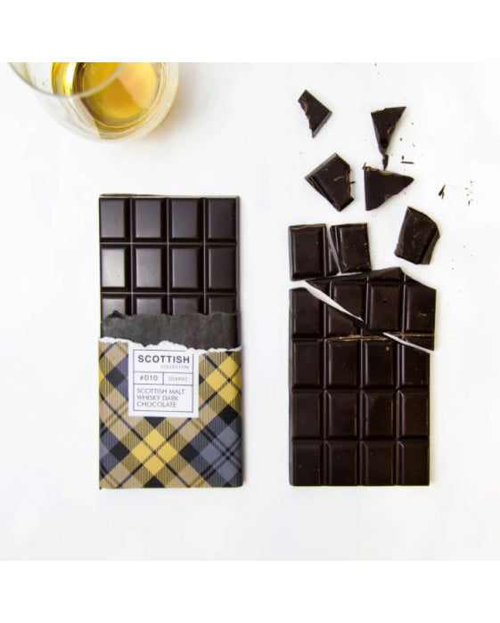 Quirky Dark Chocolate Bar with Malt Whisky