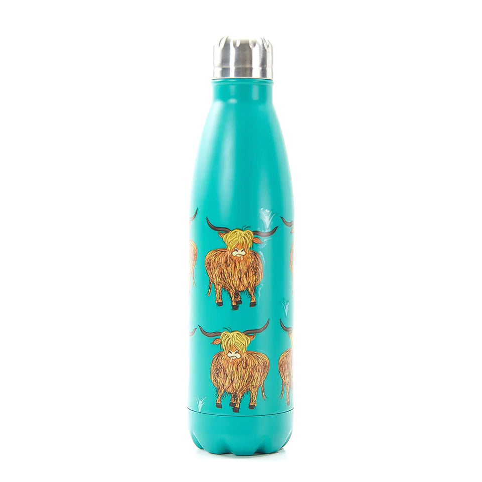 Highland Cow - Set di 4 sottobicchieri assorbenti circolari