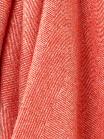 Flame Herringbone Pure New Wool Throw