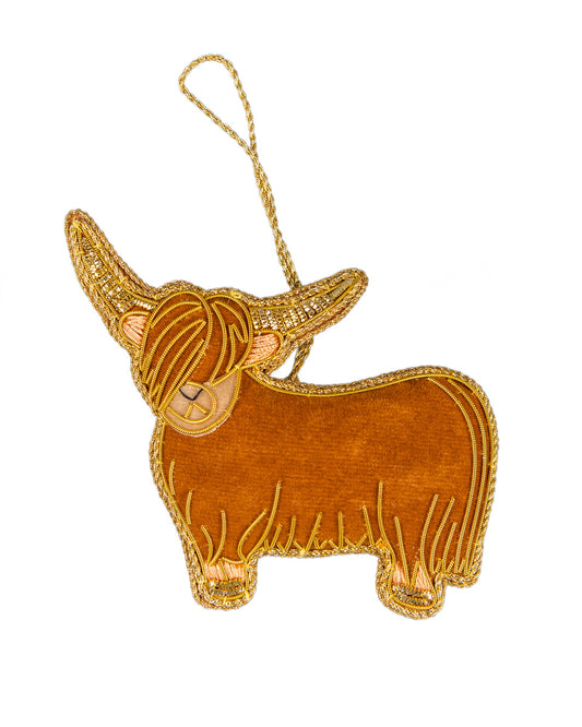 Highland Cow Christmas Decoration