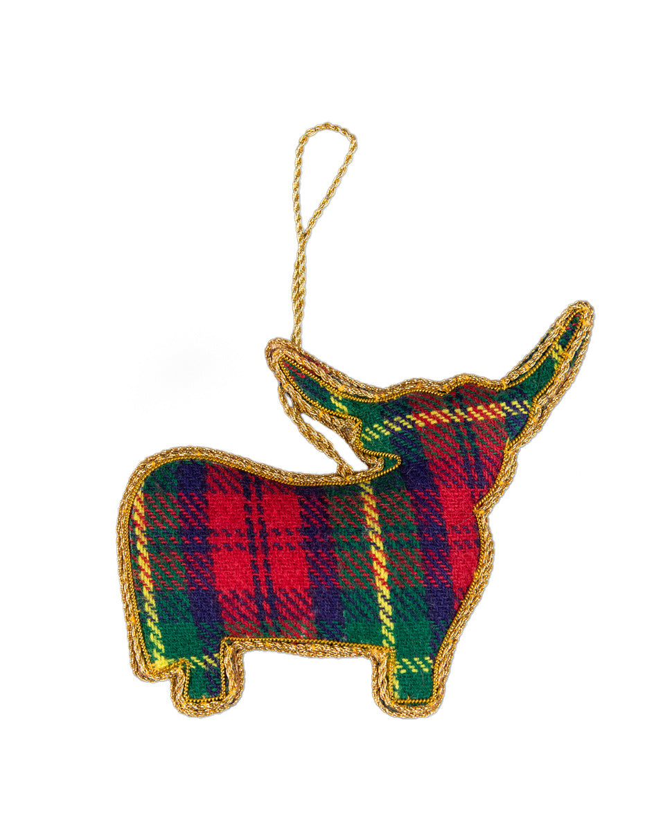 Highland Cow Christmas Decoration