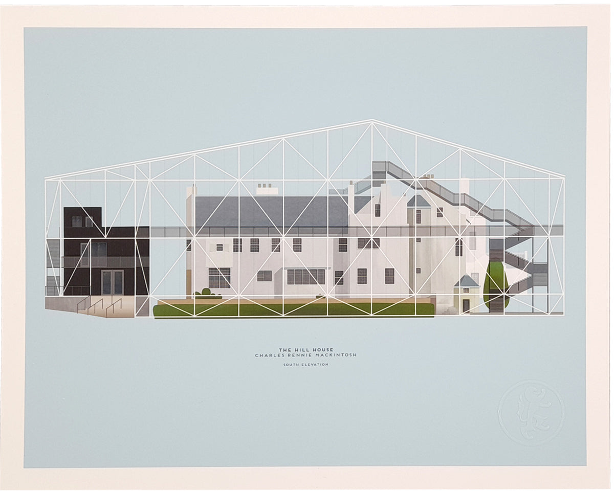 Hill House South Elevation Print Collection - National Trust for Scotland