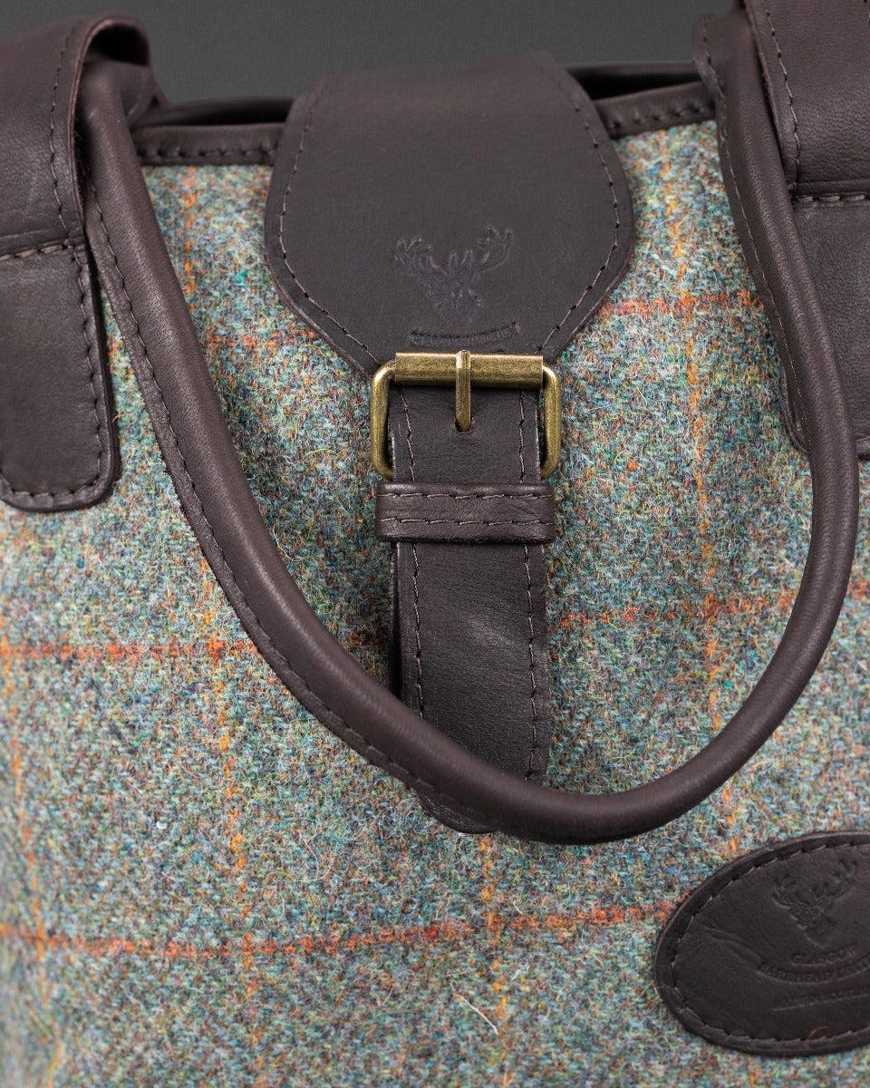 Green Harris Tweed Handbag