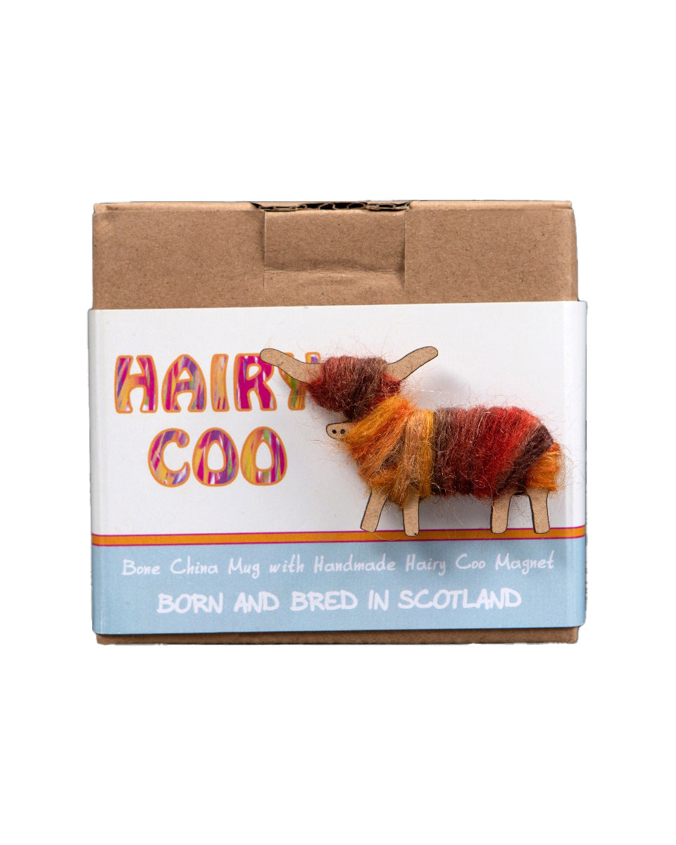 Hairy Coo Highland Cow Mug with Fridge Magnet