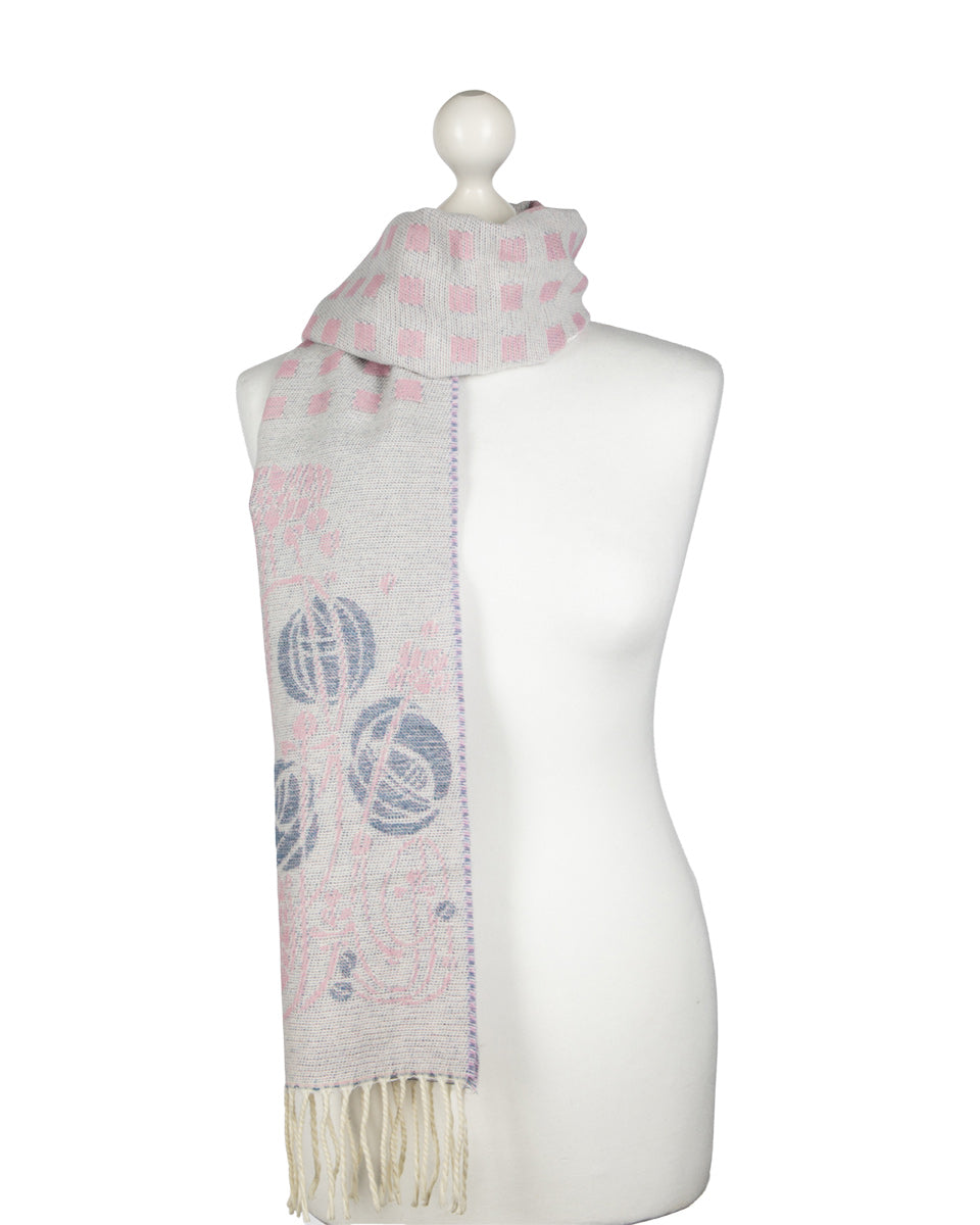 Scarf with Mackintosh Rose