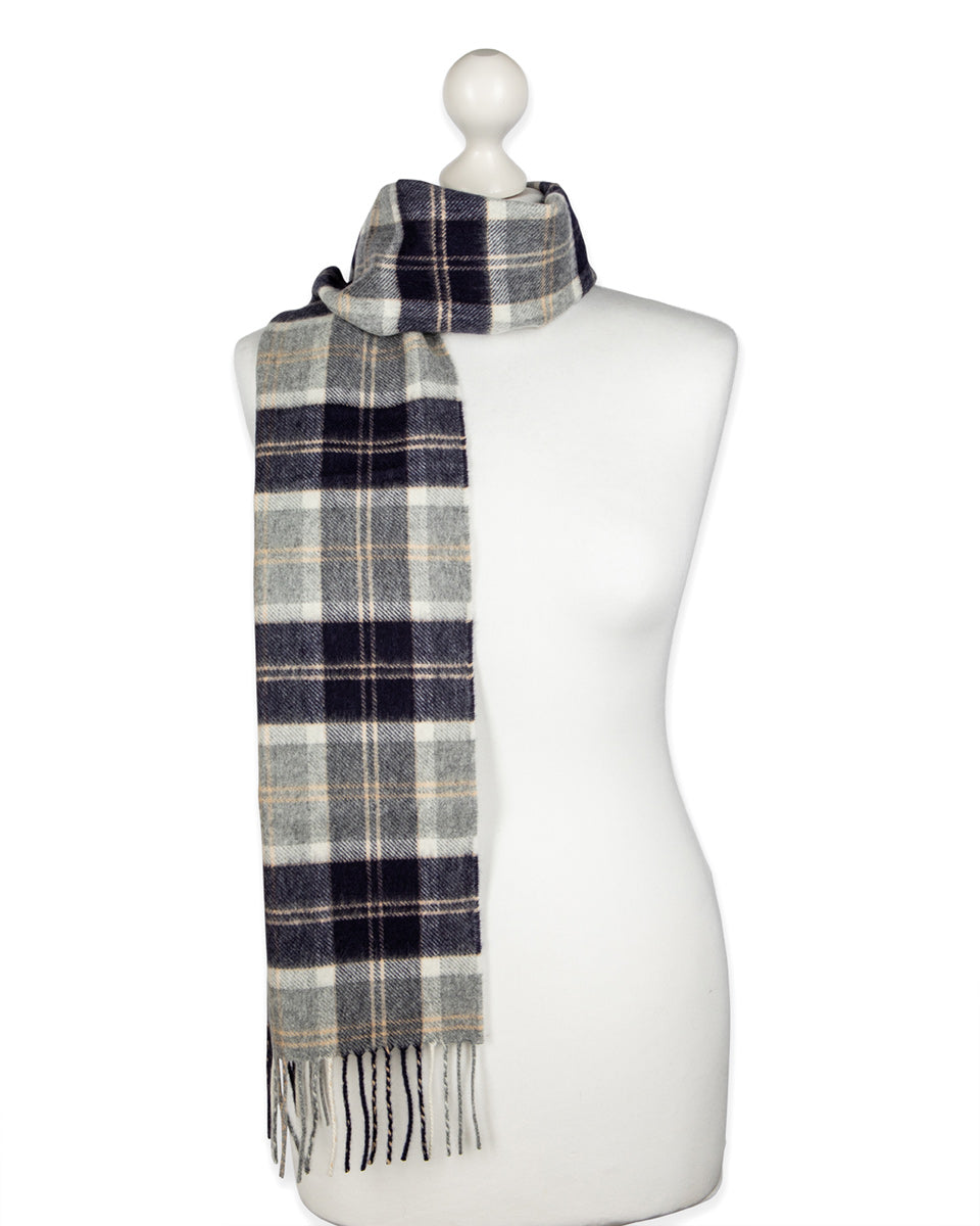 Silver Bannockbane Cashmere Scarf By Johnstons Of Elgin