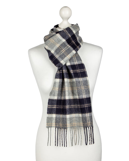 Silver Bannockbane Cashmere Scarf By Johnstons Of Elgin