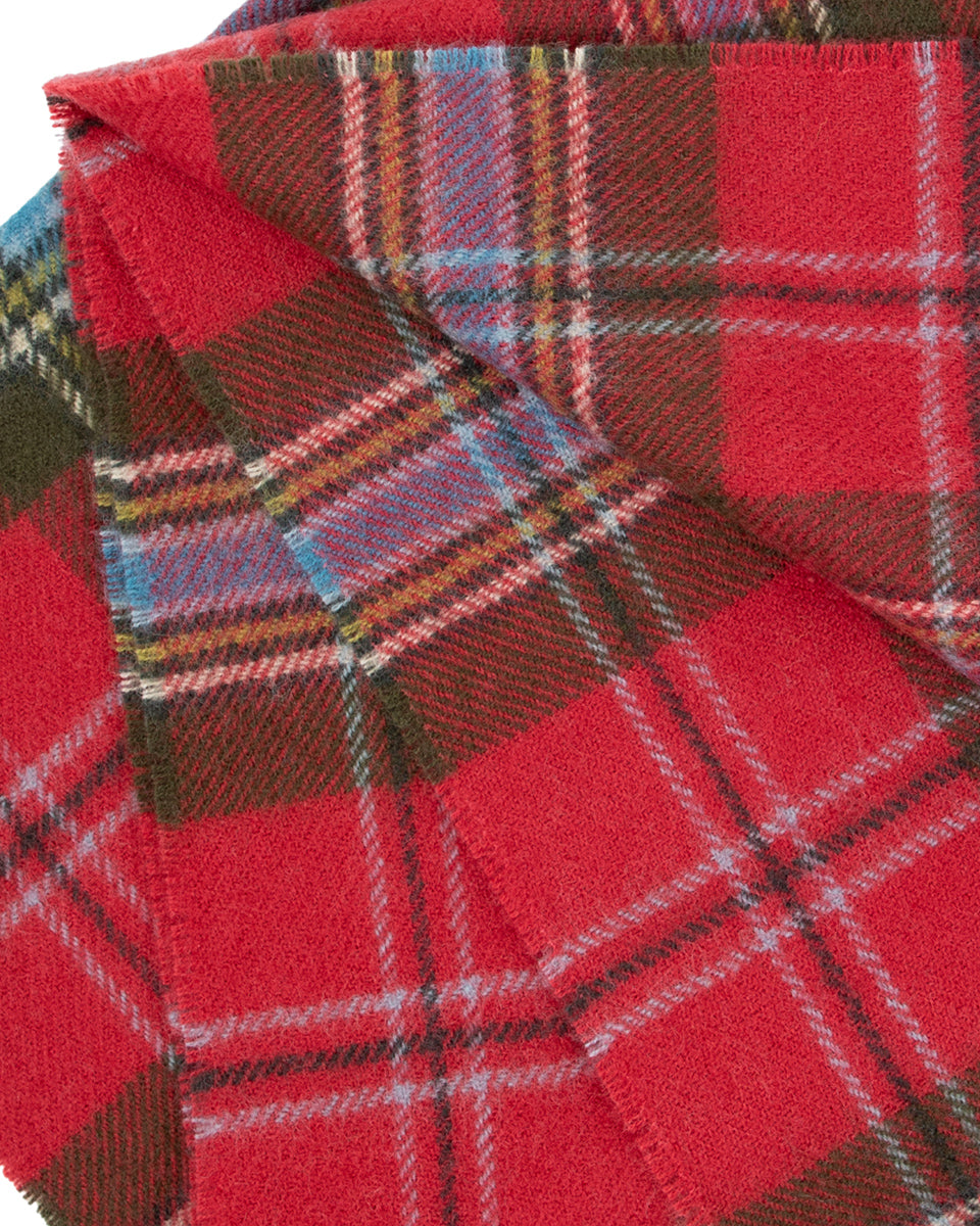 Bowhill MacLean of Duart Weathered Tartan Lambswool Scarf