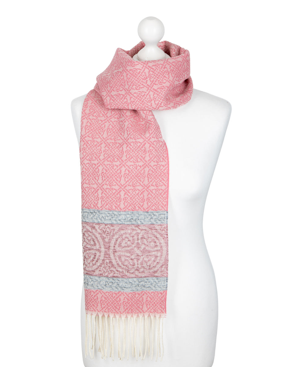 Ice Pink Celtic Scarf