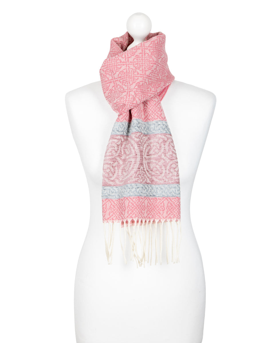 Ice Pink Celtic Scarf