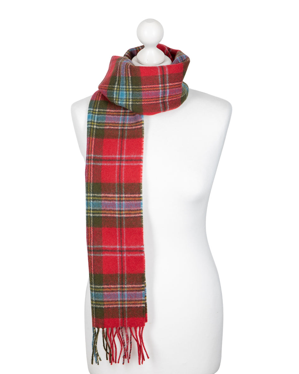 Bowhill MacLean of Duart Weathered Tartan Lambswool Scarf