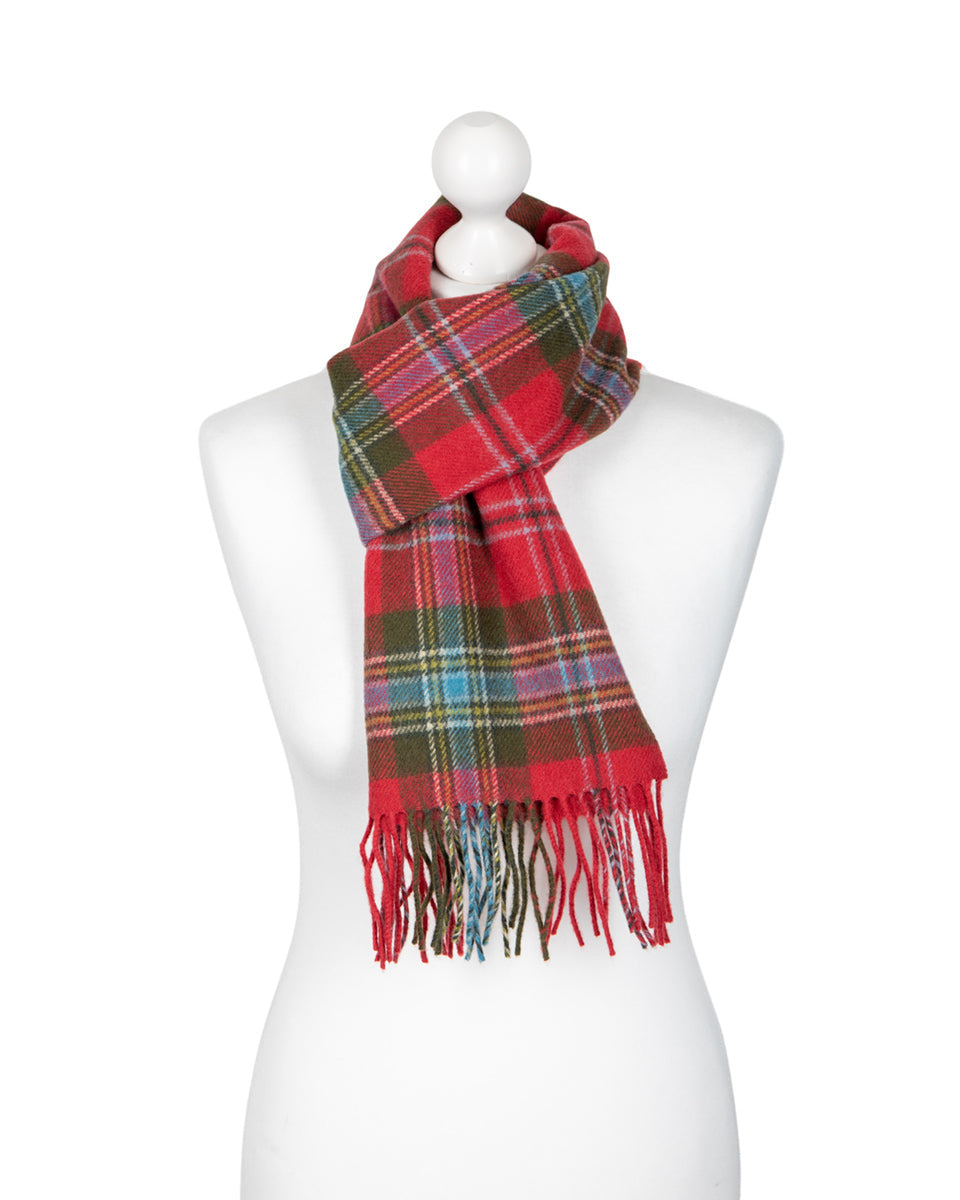 Bowhill MacLean of Duart Weathered Tartan Lambswool Scarf