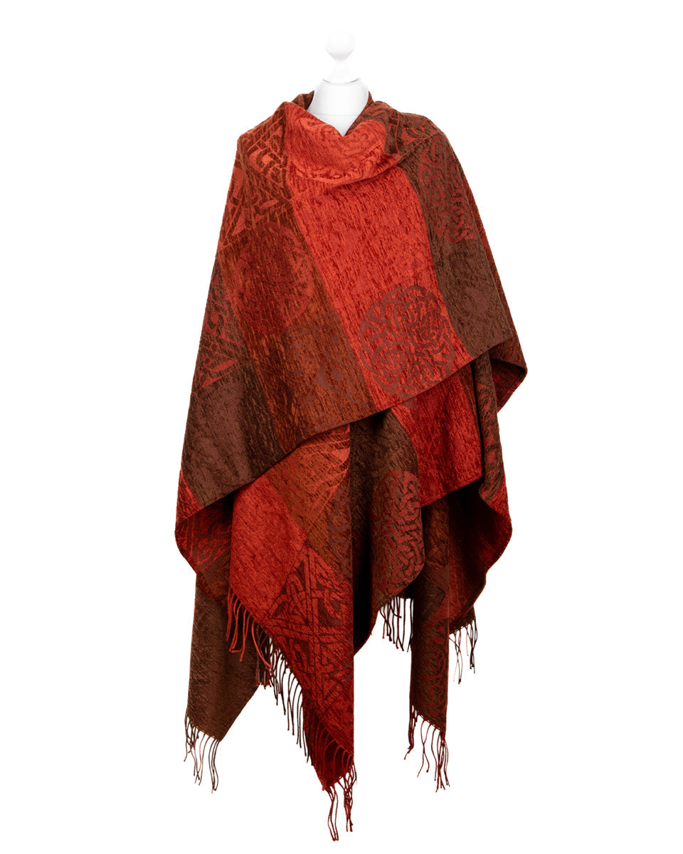 Celtic Ruana Wrap in Russet