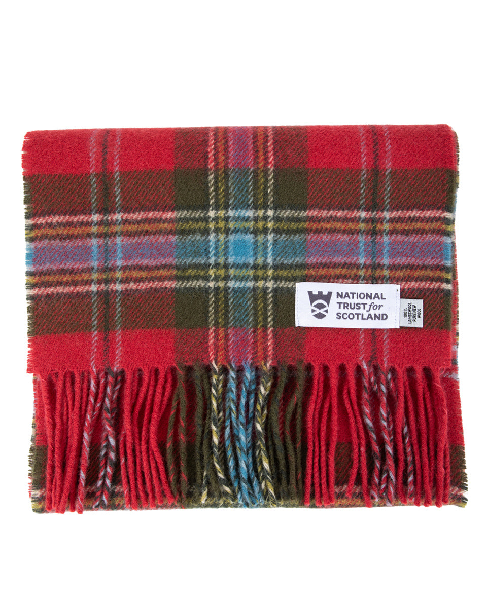 Bowhill MacLean of Duart Weathered Tartan Lambswool Scarf