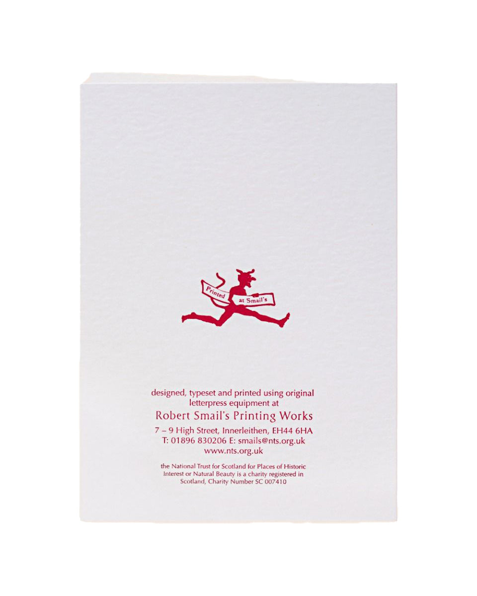 Pack of 5 Letterpress Christmas Cards with Ho Ho Ho Santa Design