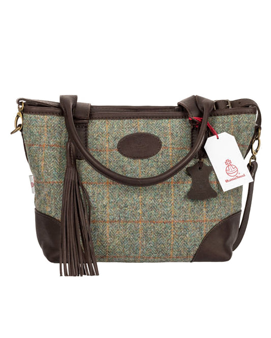 Green Harris Tweed Shoulder Bag