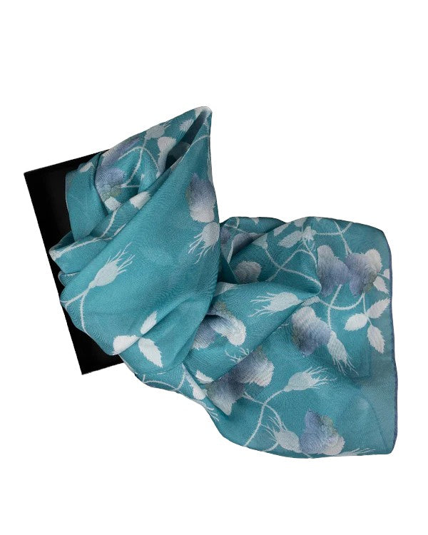 Jacobite Rose Silk Scarf