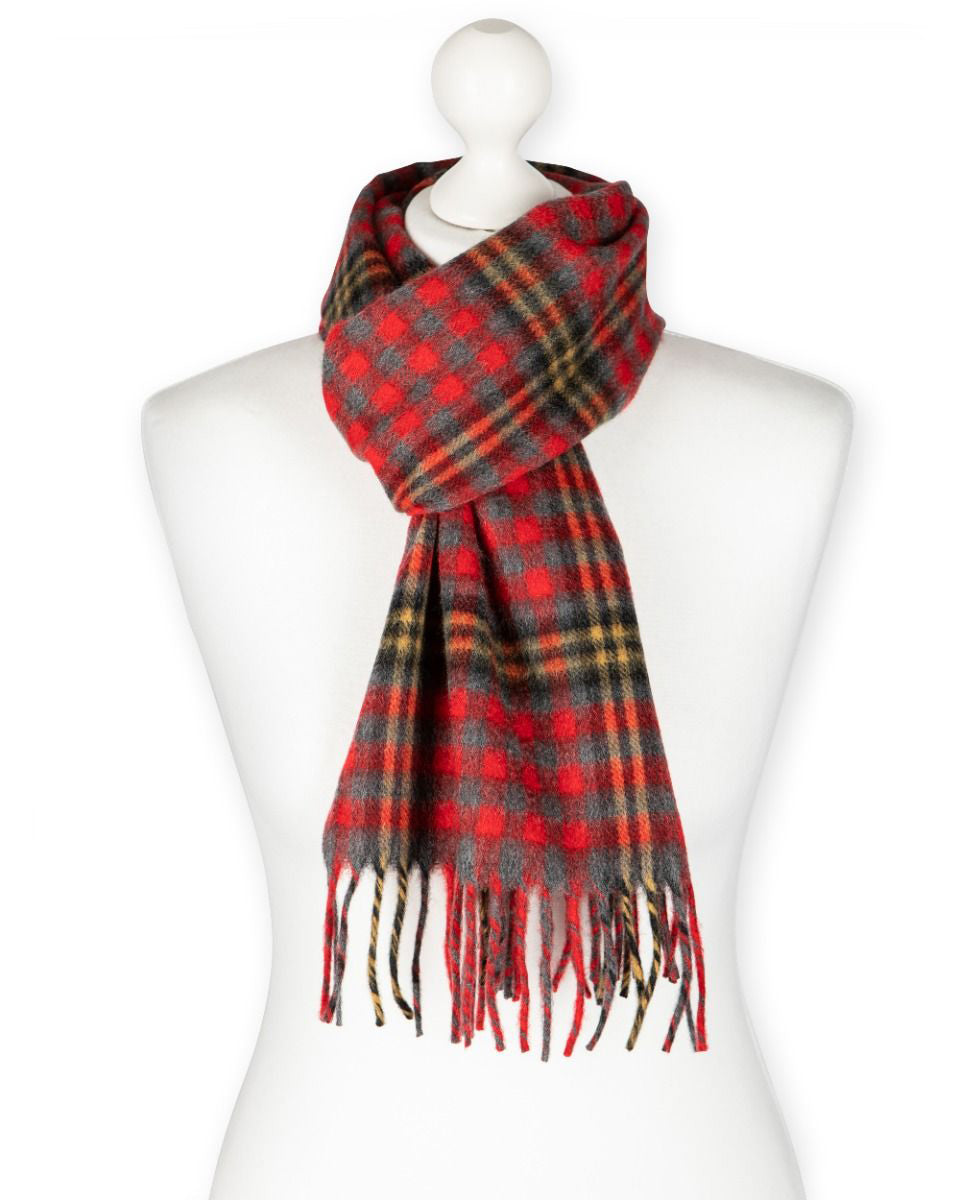 Red Red Rose Tartan Luxury Cashmere Scarf