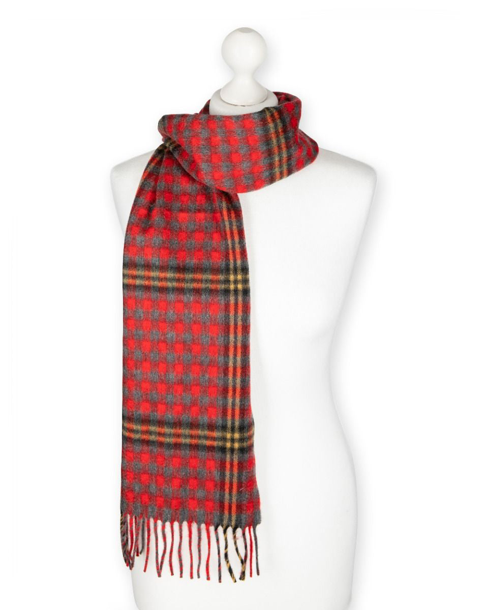 Red Red Rose Tartan Luxury Cashmere Scarf