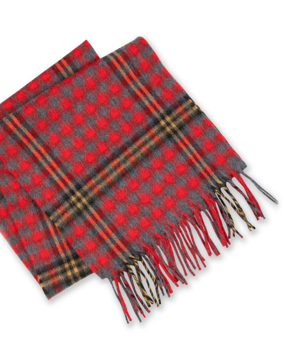 Red Red Rose Tartan Luxury Cashmere Scarf