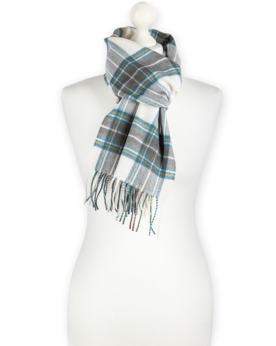 Stewart Blue Dress Tartan Lambswool Scarf