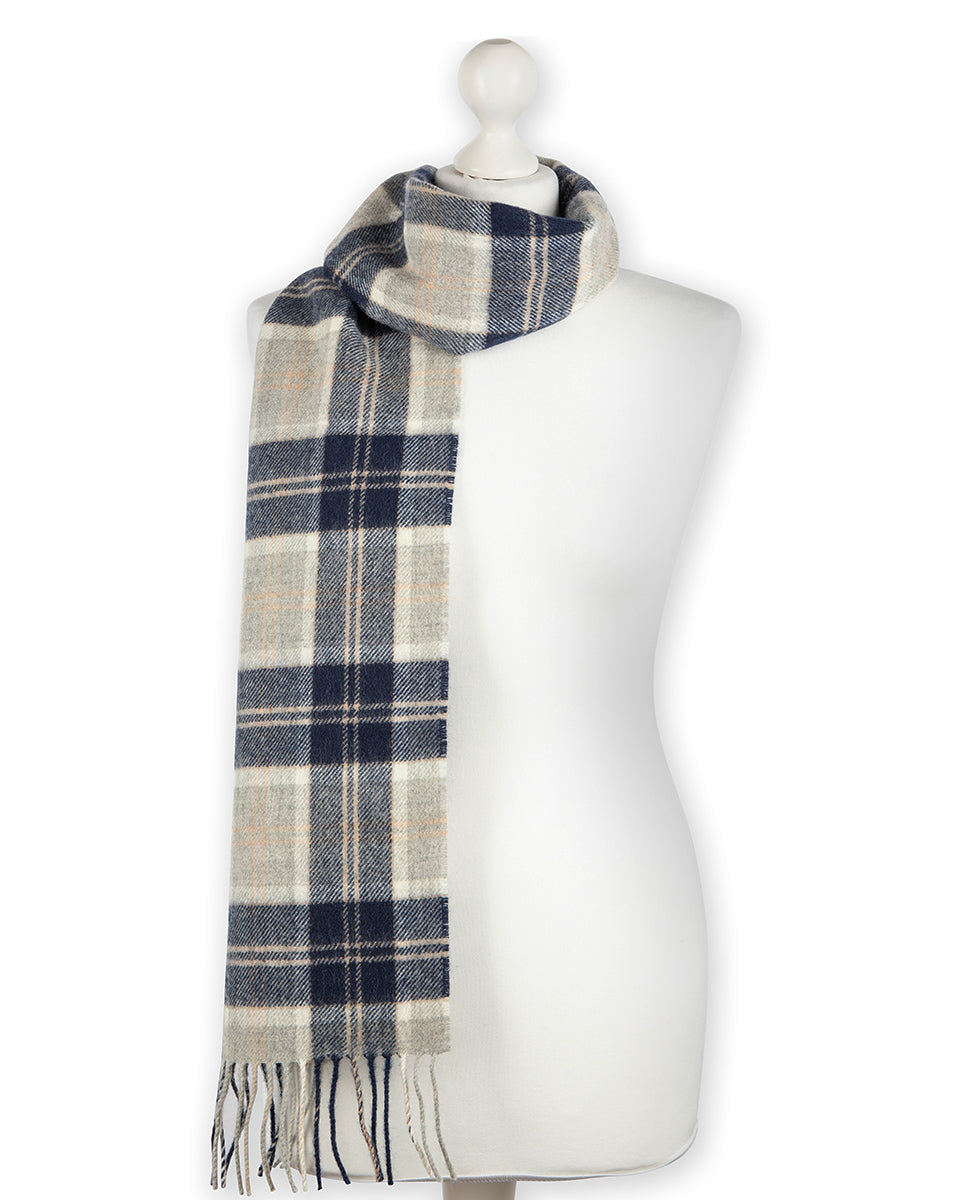 Bowhill Bannockbane Grey Lambswool Scarf