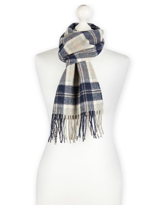 Bowhill Bannockbane Grey Lambswool Scarf