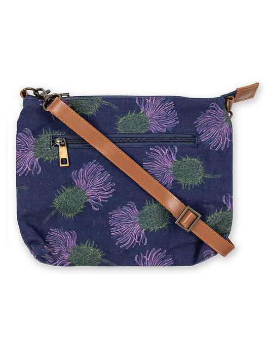 Purple Thistle Cross Body Bag