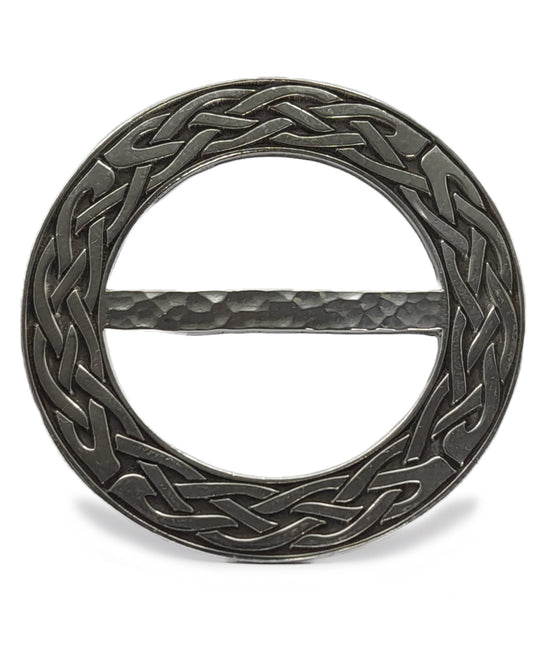 Lady Crow Celtic Knot Styled Pewter Scarf Ring