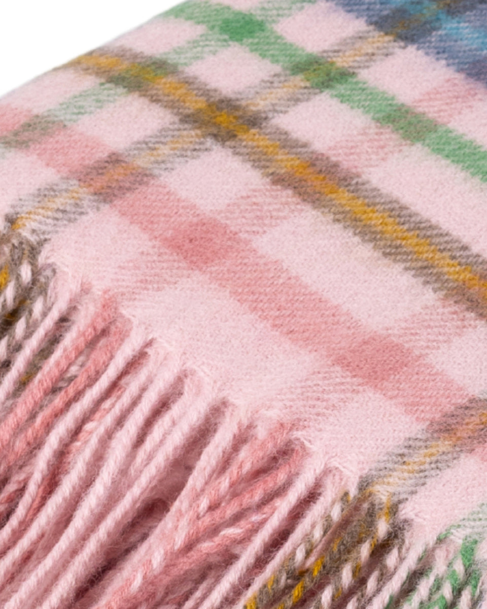 Pink Castle Tartan Lambswool Blanket