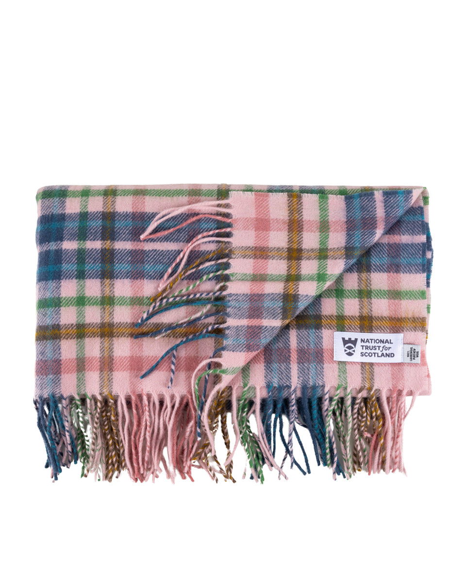 Pink Castle Tartan Lambswool Blanket