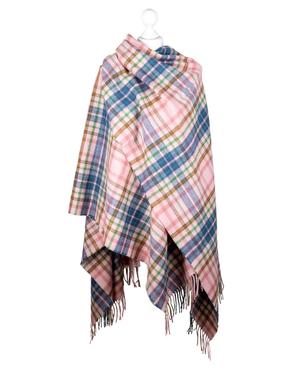 Pink Castle Tartan Lambswool Shawl