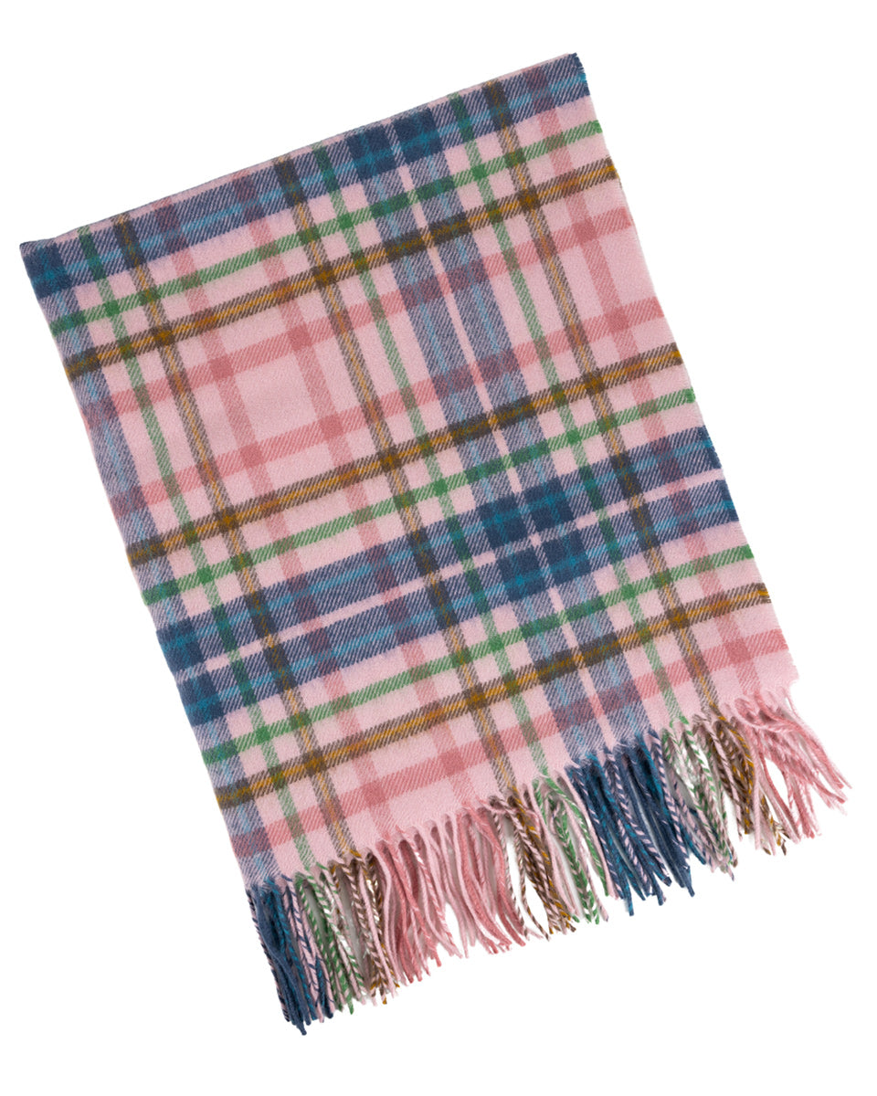 Pink Castle Tartan Lambswool Poncho