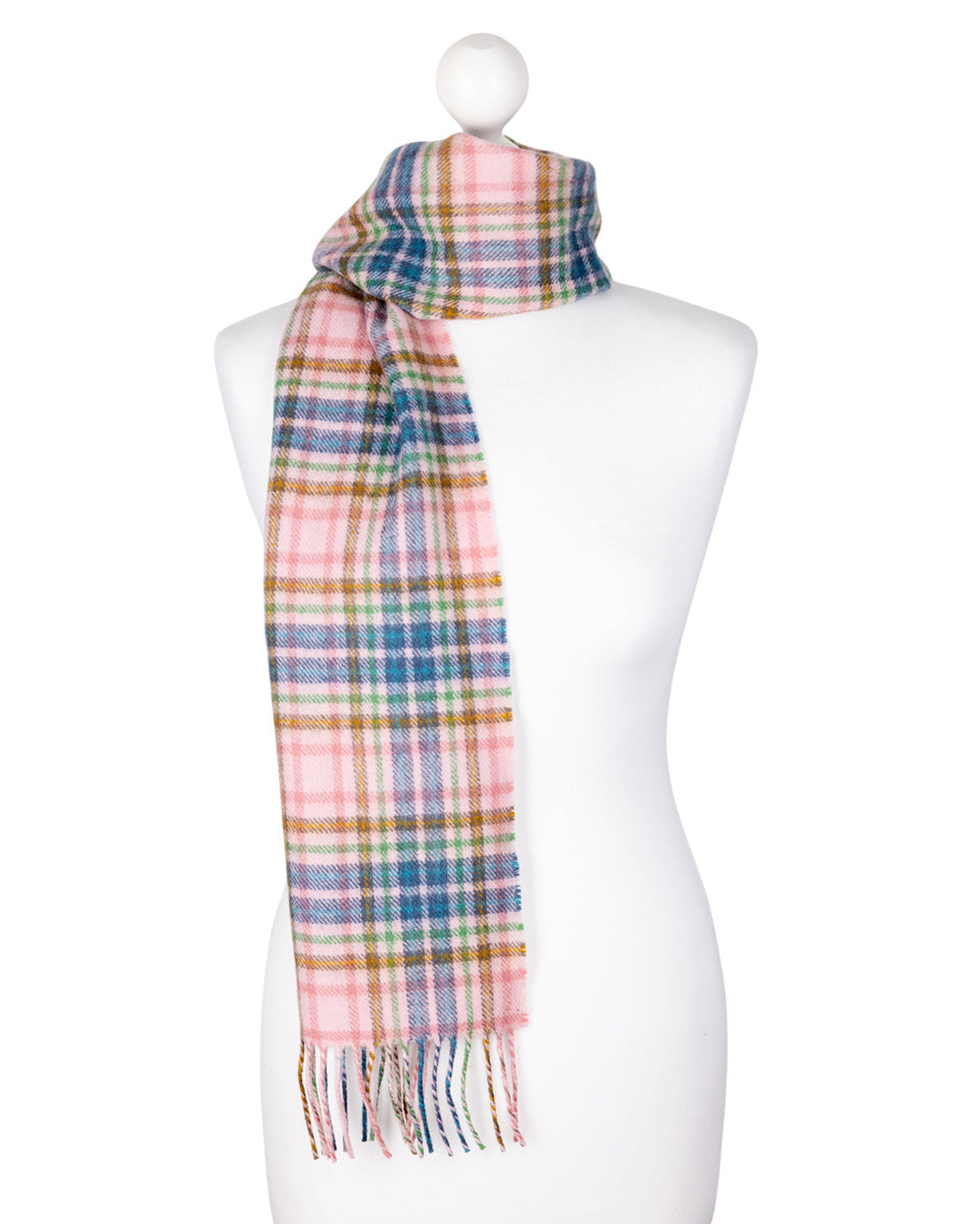 Pink Castle Tartan Lambswool Scarf