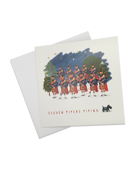 11 Pipers Christmas Cards Pack of 8