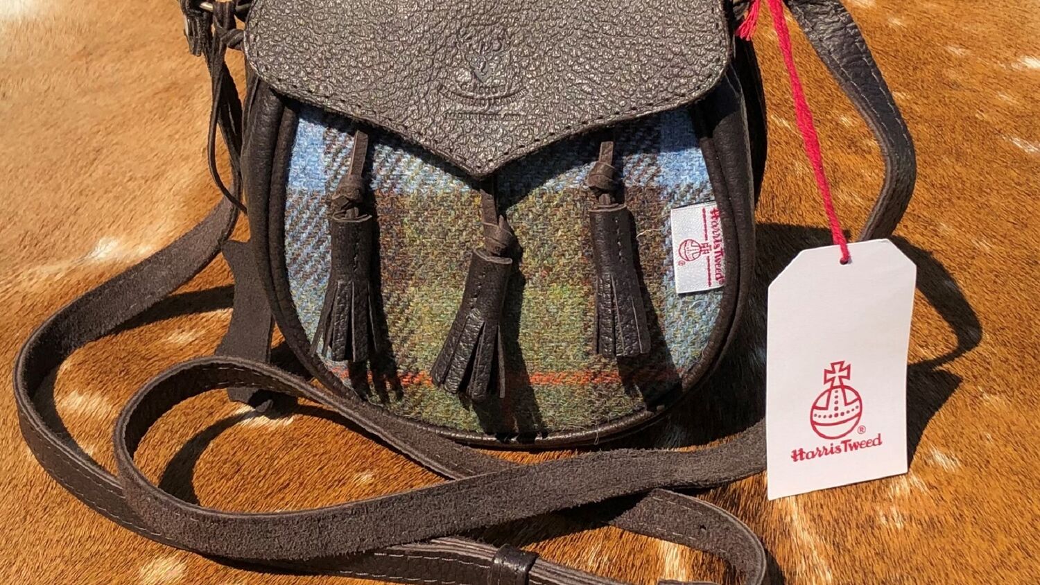 Harris Tweed and Deerskin Leather Purse National Trust for Scotland
