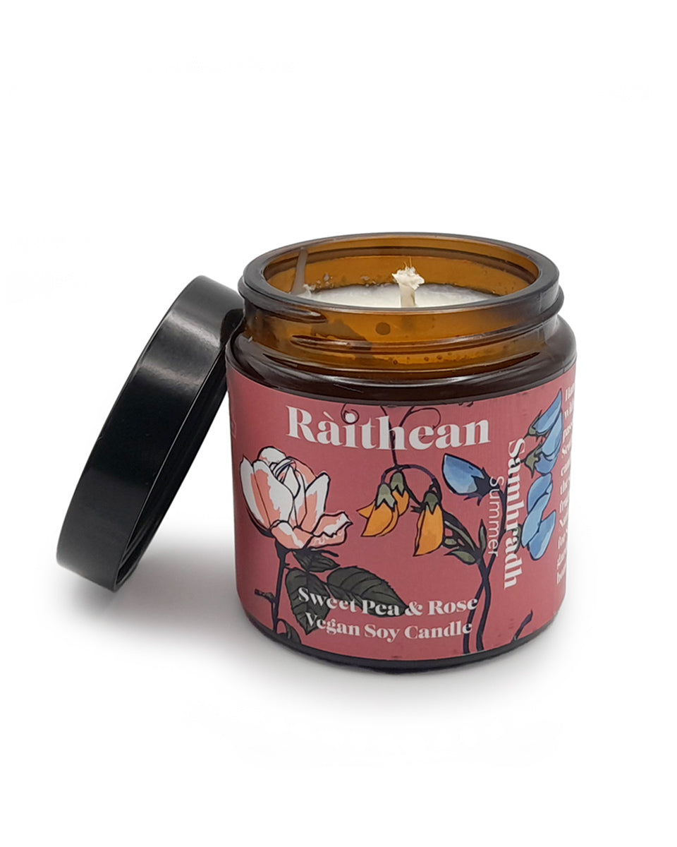 Ràithean Summer Candle - Sweet Pea & Rose