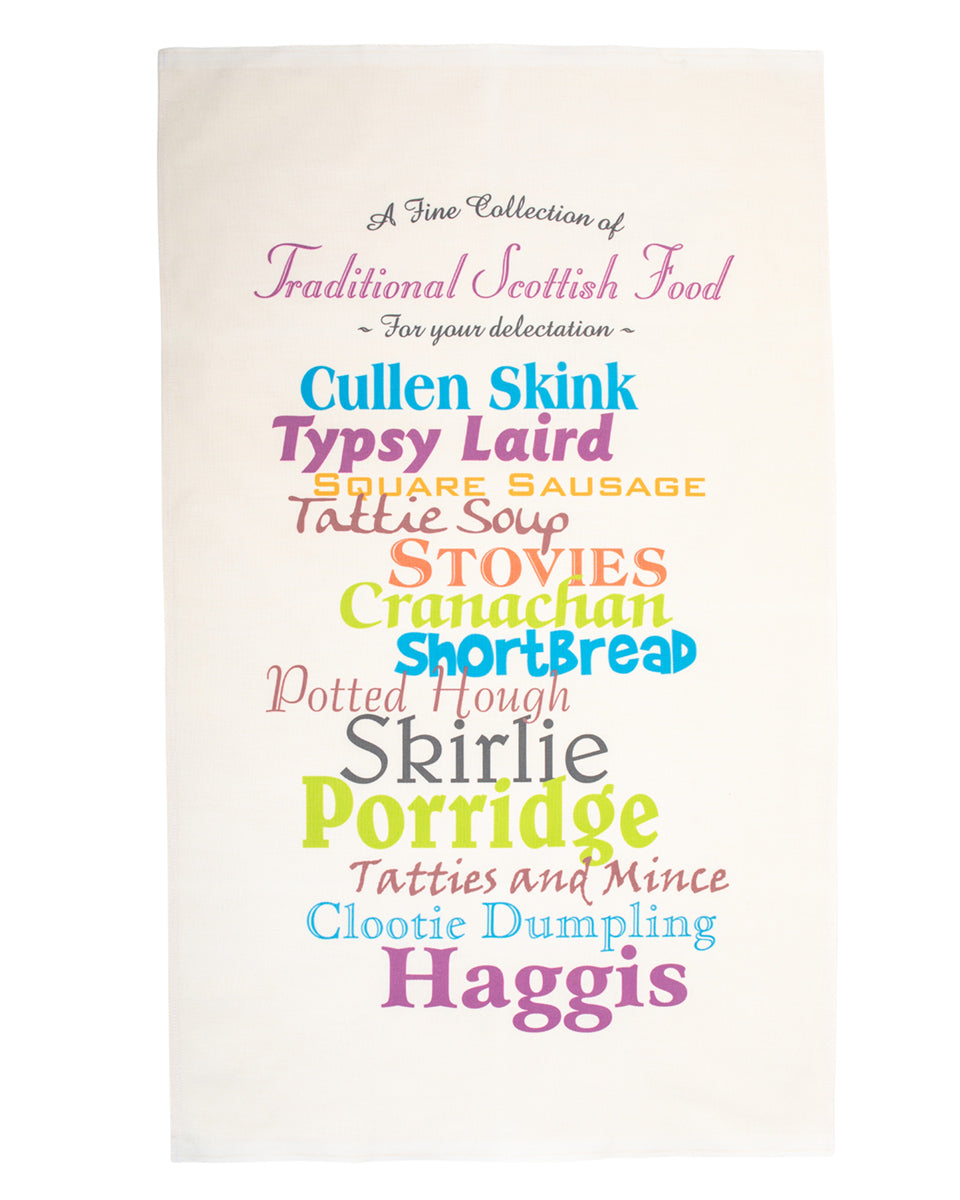 Traditional Scottish Food Tea Towel