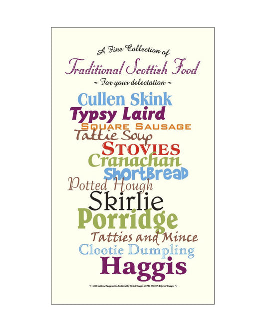 Traditional Scottish Food Tea Towel