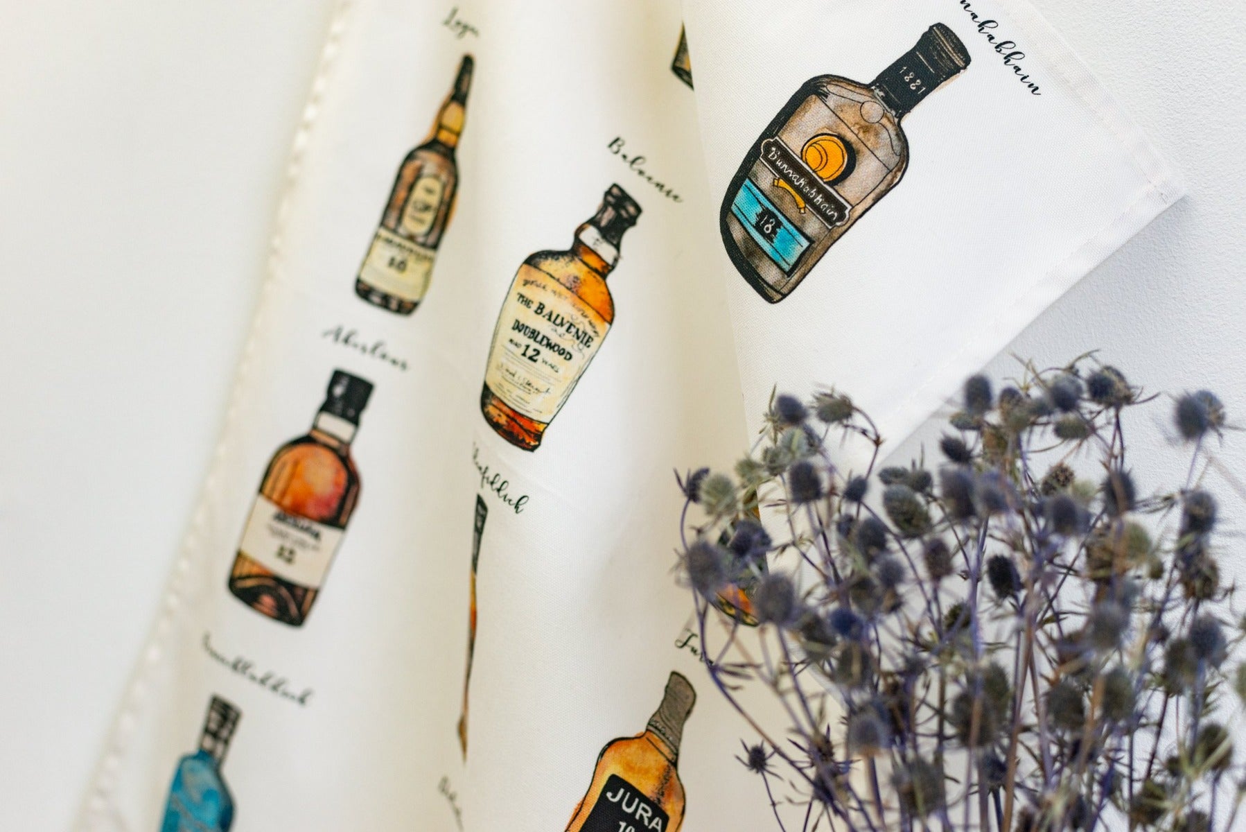 Sarah Leask Studio Scottish Whisky Tea Towel