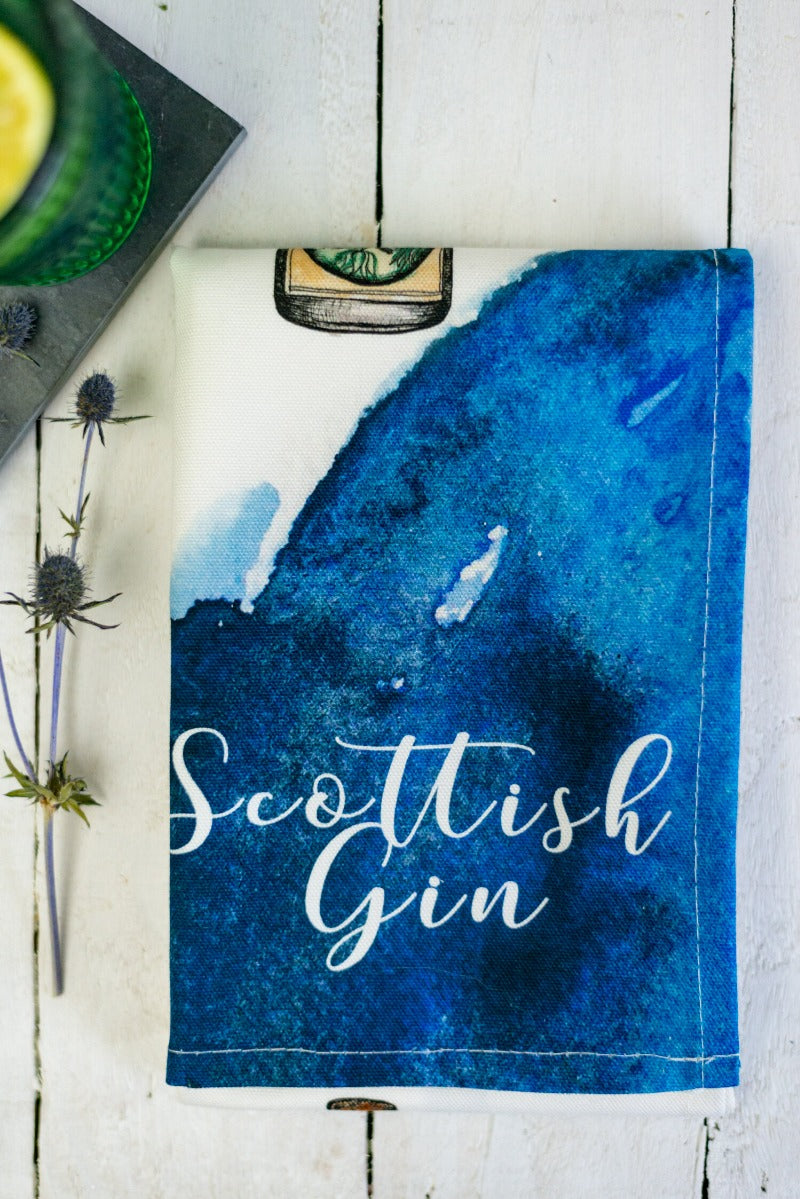 Sarah Leask Studio Scottish Gin Tea Towel