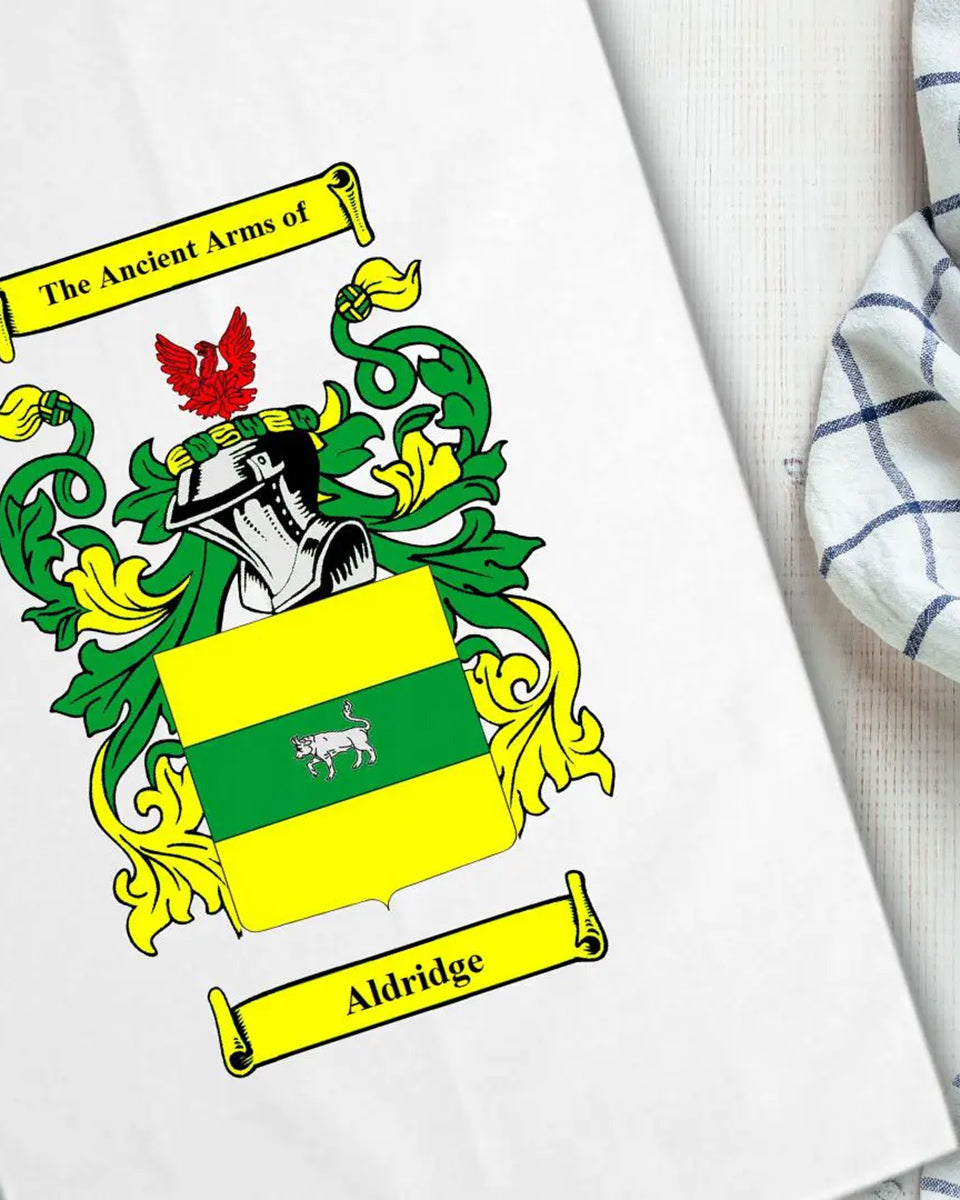 Tea Towel with Family Crest (Coat of Arms)