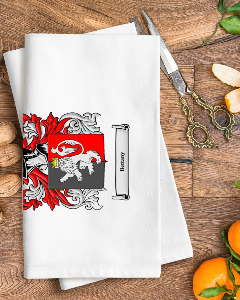 Tea Towel with Family Crest (Coat of Arms)