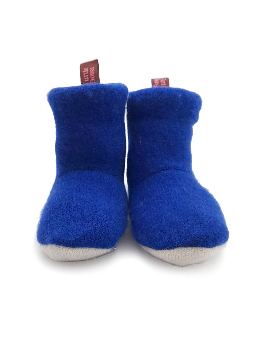 Turtle Doves Cashmere Baby Booties - Sailor Blue