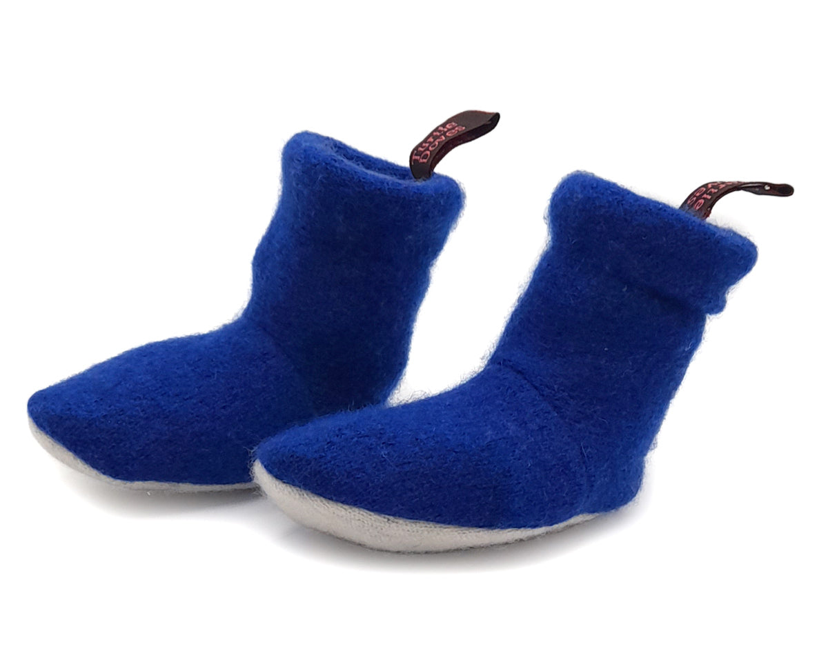 Turtle Doves Cashmere Baby Booties - Sailor Blue