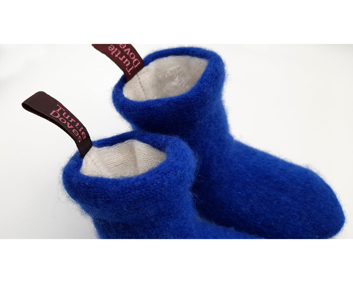 Turtle Doves Cashmere Baby Booties - Sailor Blue