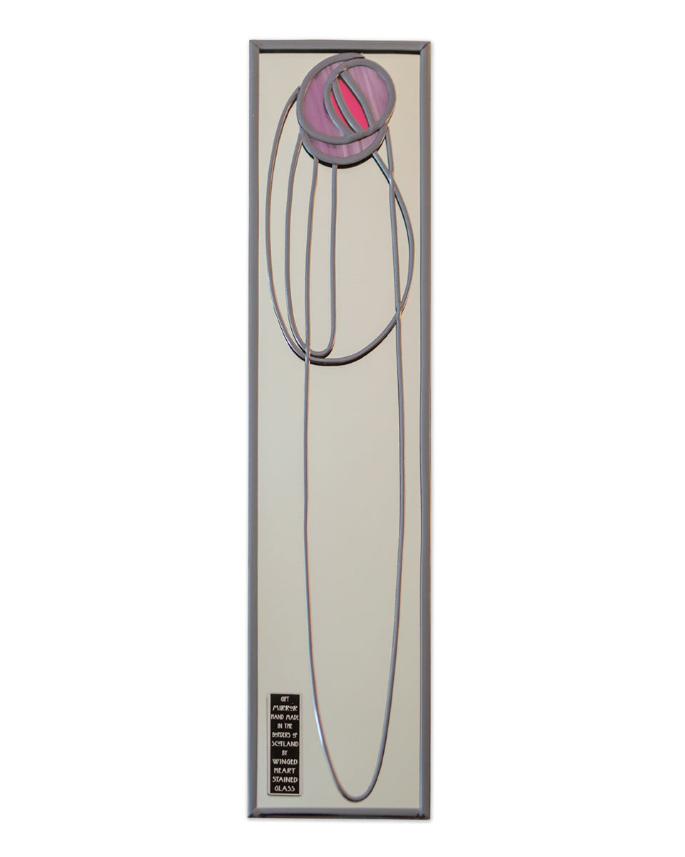 Charles Rennie Mackintosh Art Nouveau Pink Slim Mirror